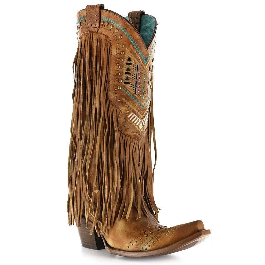 fringe cowgirl boots