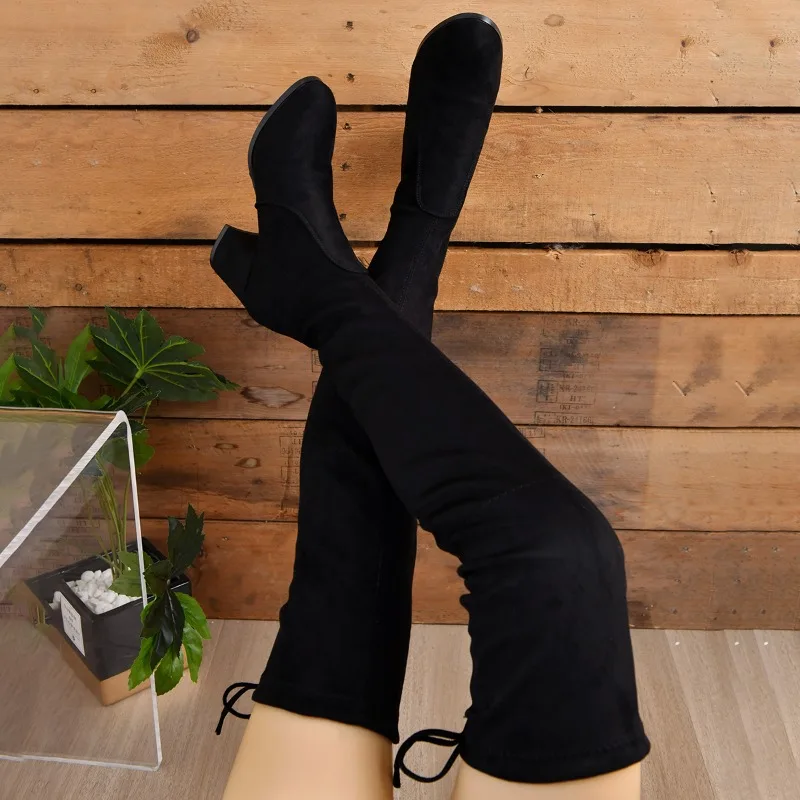 knee high boots black