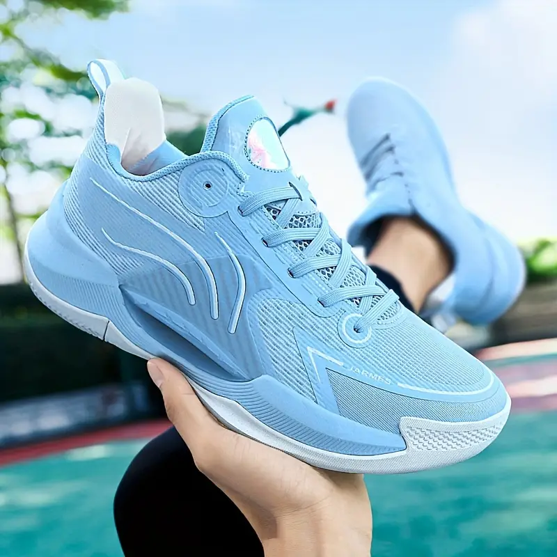 blue basketball shoes